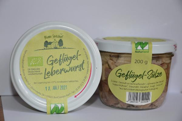 Produktfoto zu Geflügelleberwurst im Glas 235ml