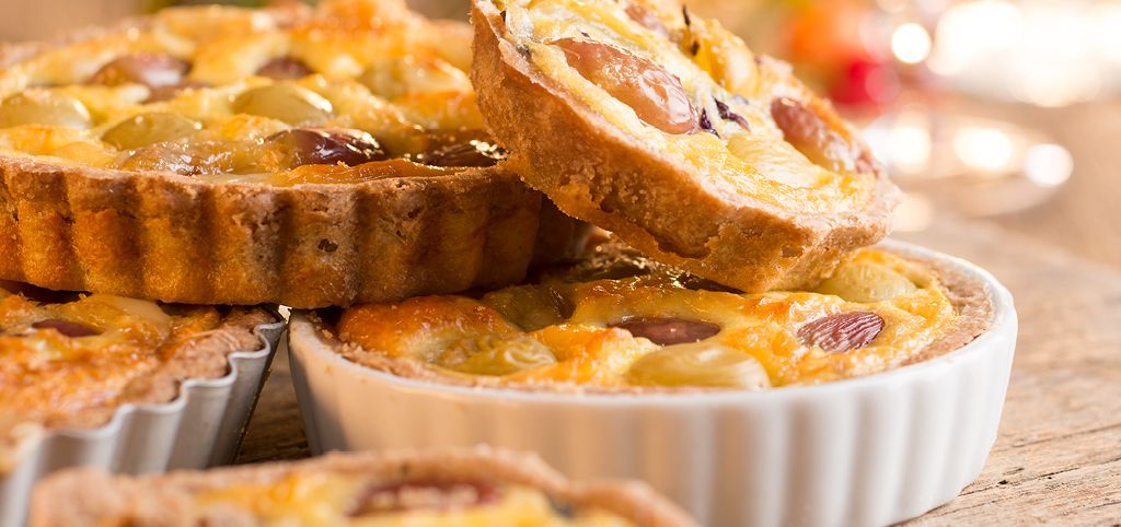 Quiche mit Trauben