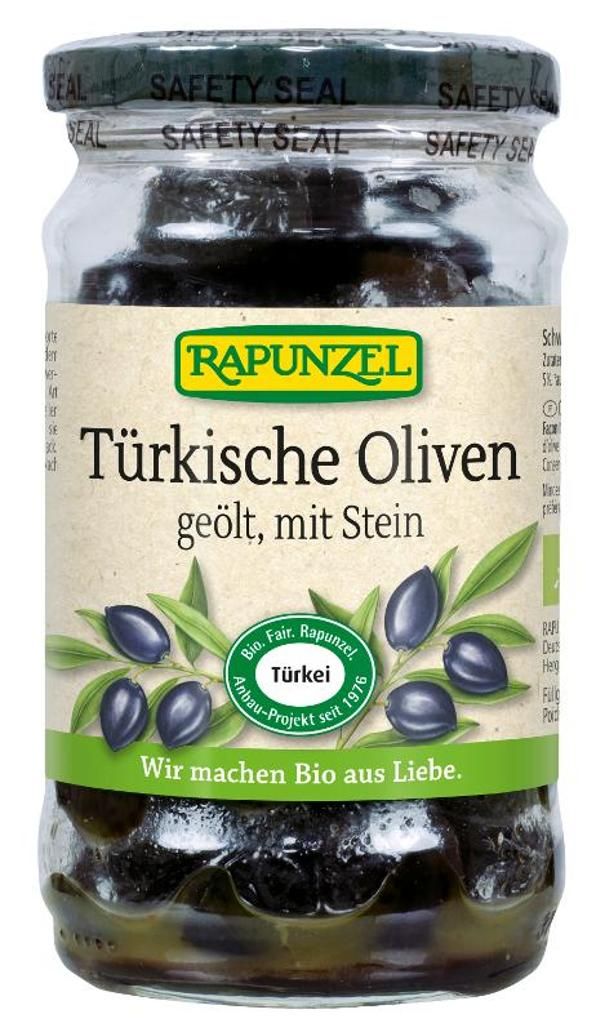 Produktfoto zu Oliven schwarz, mit Stein geölt