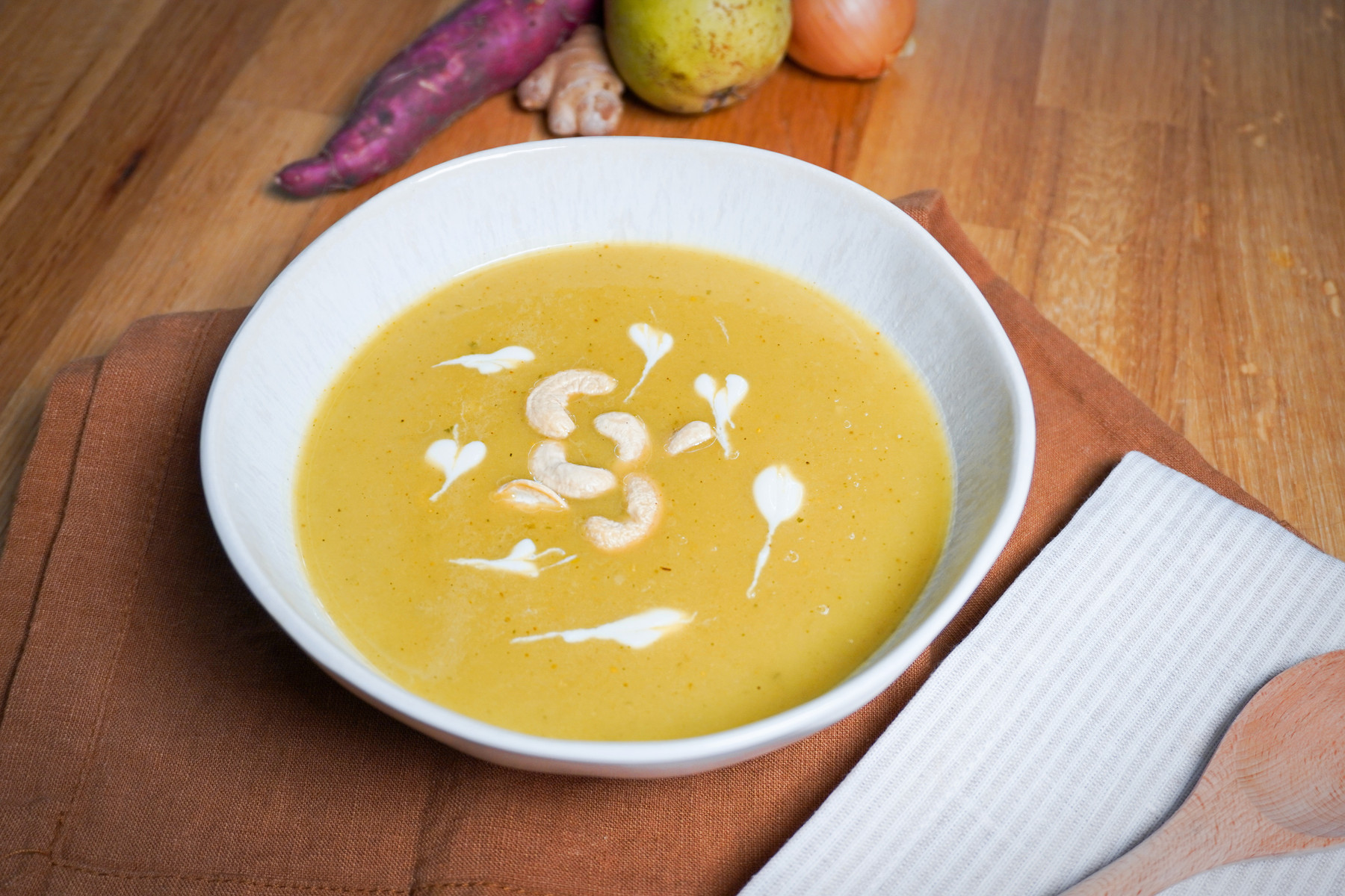 Süßkartoffel-Birnen-Cremesuppe