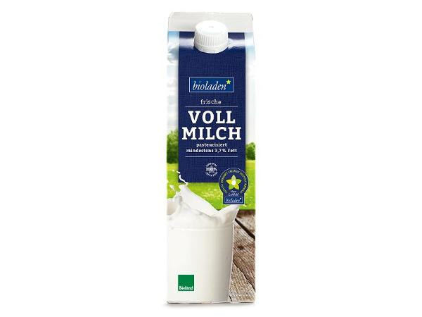 Produktfoto zu Vollmilch bioladen 3,7% Fett