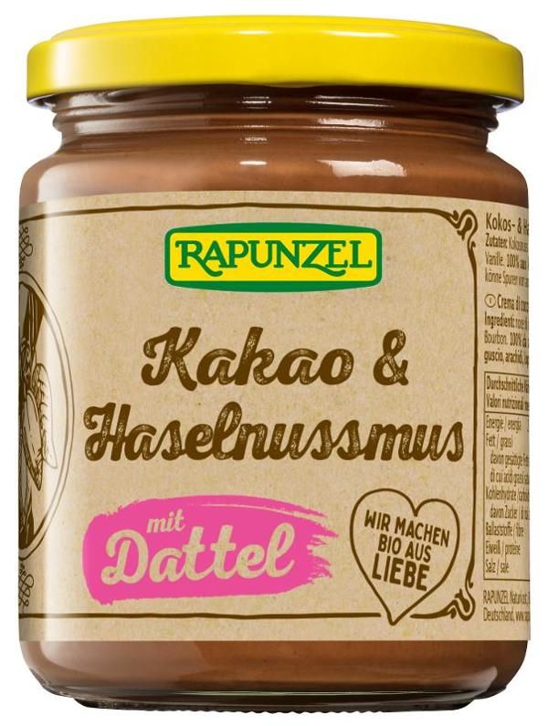 Produktfoto zu Kakao & Haselnussmus mit Dattel vegan