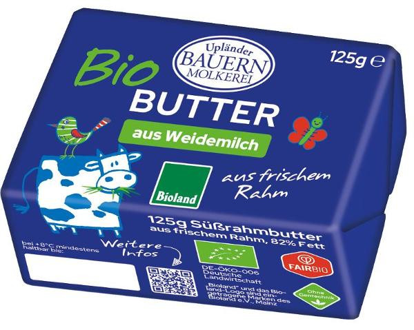 Produktfoto zu Süßrahmbutter 125g aus Weidemilch