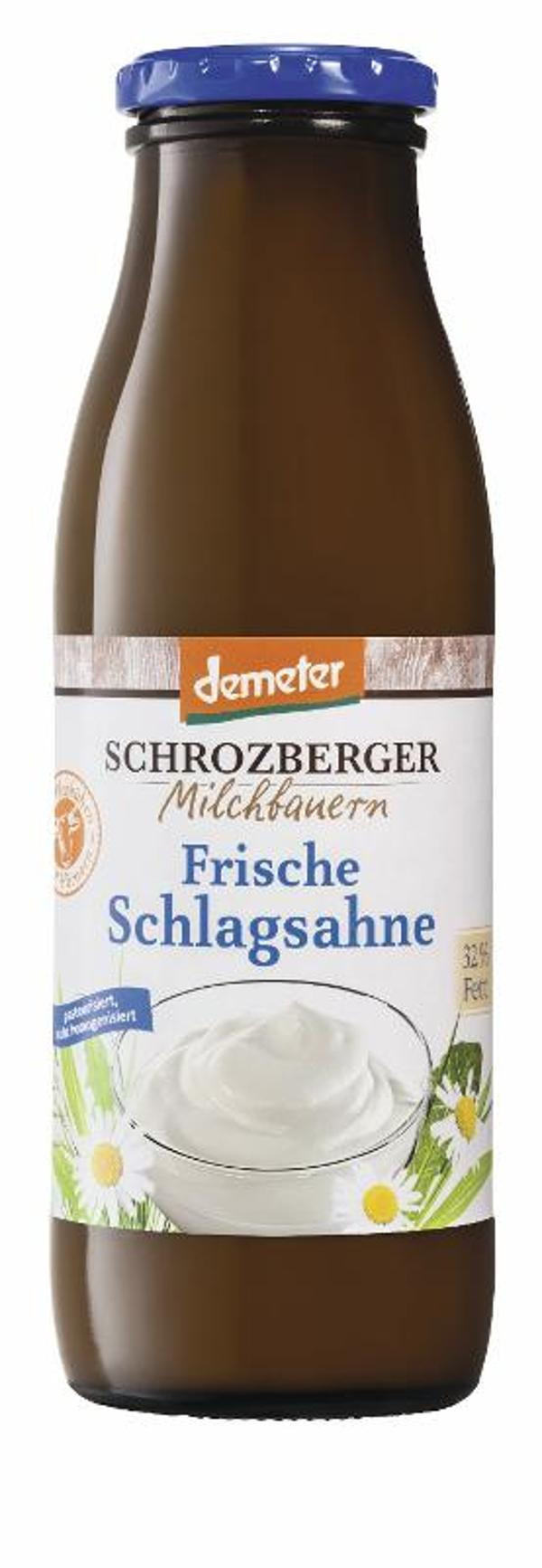 Produktfoto zu Schlagsahne 32% Schrozberg 0,5l Flasche