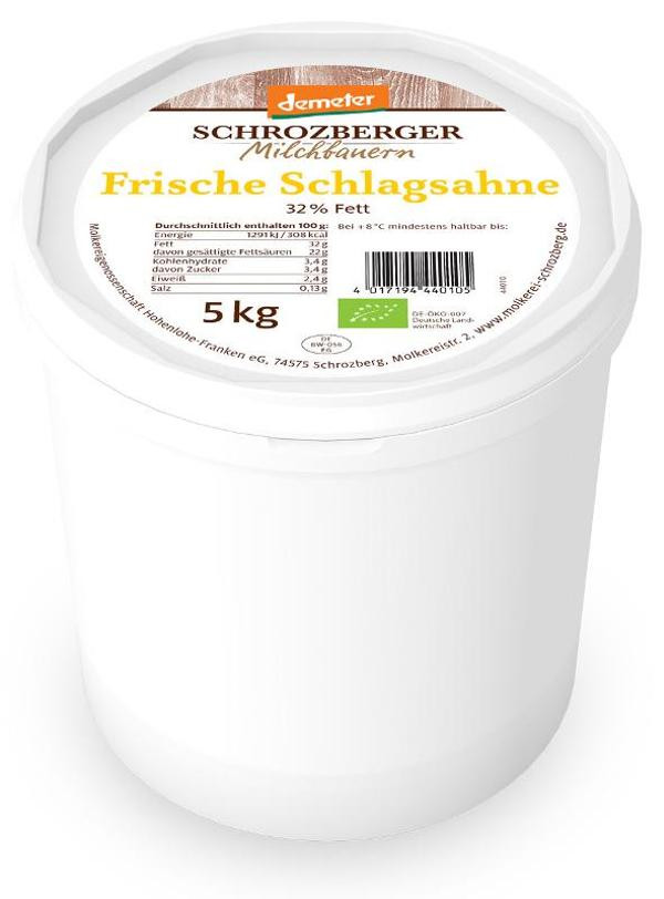 Produktfoto zu Schlagsahne 30% Fett 5 kg